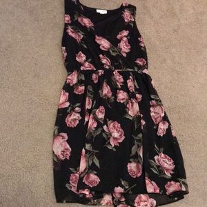 Black floral dress